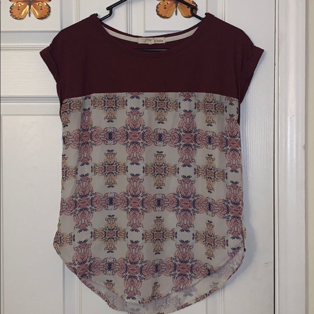 CUTE MAROON SHIRT